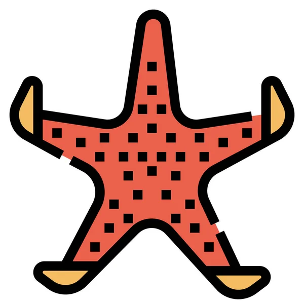 Estrella Mar Acuática Icono — Vector de stock