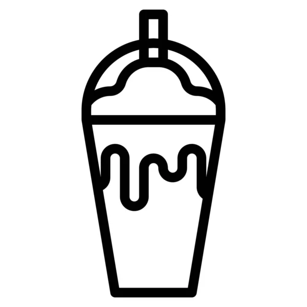 Beverages Chocolate Drink Icon Outline Style — Stock Vector