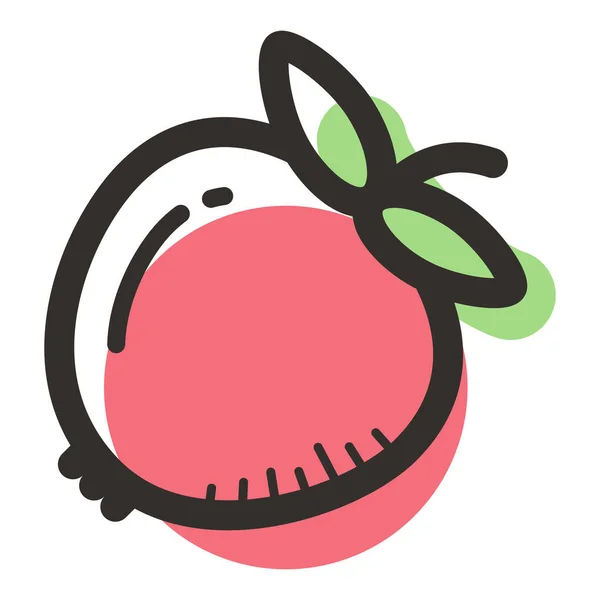 Apple Avenue Food Icon Filled Outline Style — 스톡 벡터
