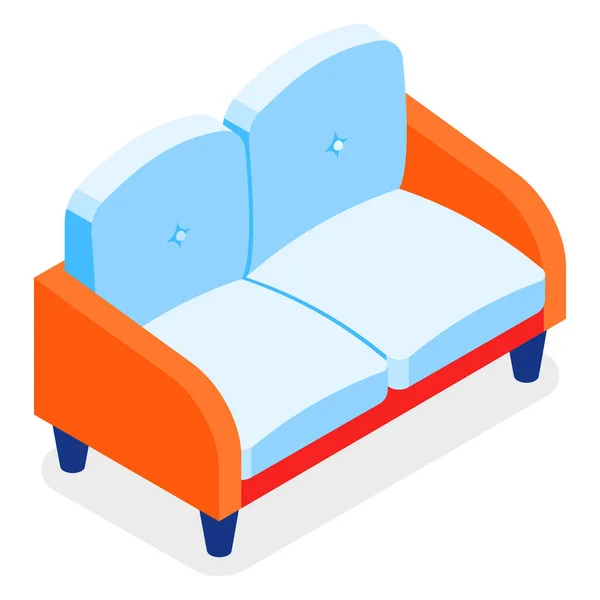 Sofa Möbel Home Ikone — Stockvektor