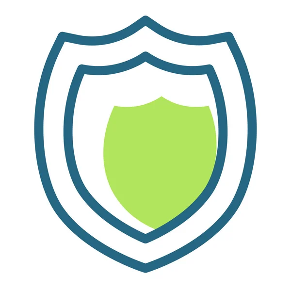 Icono Seguridad Protección Armadura Estilo Contorno Lleno — Vector de stock