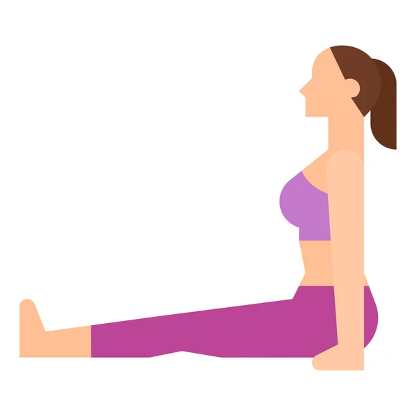 Упражнения Представляют Собой Сидячий Значок Фитнес Йога Диета Категории — стоковый вектор
