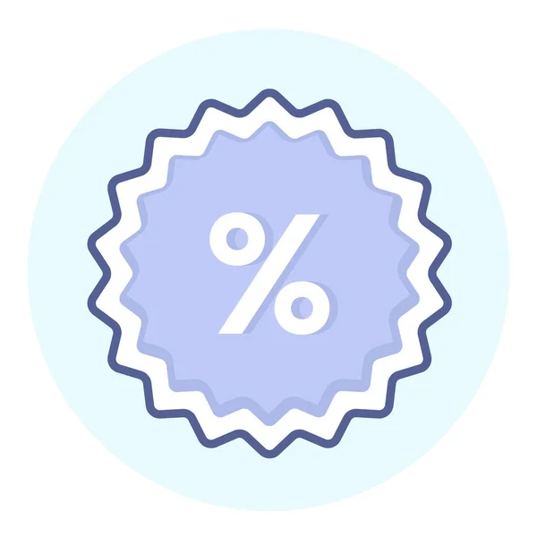 Badge Discount Discount Tag Icon Filled Outline Style — Stock Vector