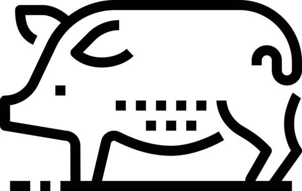 Иконка Свинины Стиле Наброска — стоковый вектор
