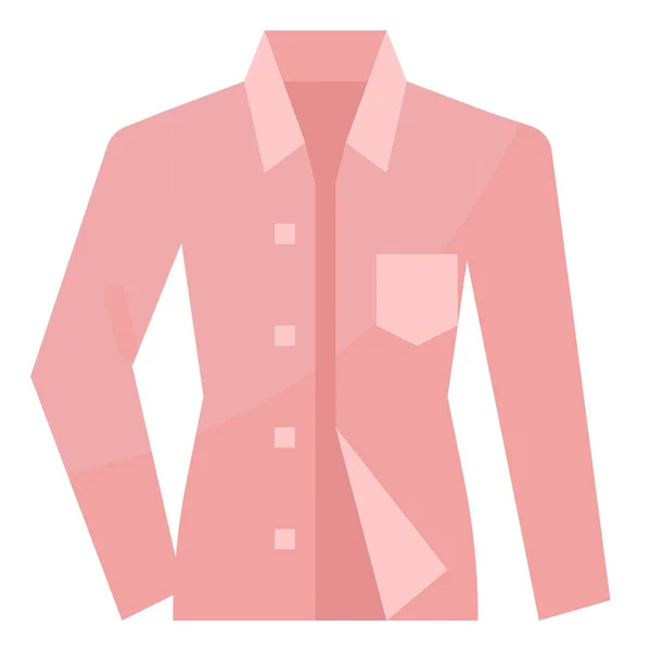 Cloth Fabric Shirts Icon Flat Style — Stock Vector