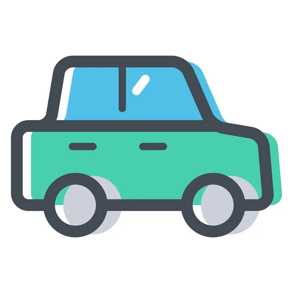 Car Transportation Vehicle Icon Filled Outline Style — Stock Vector