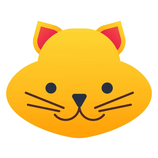 Cat Face Kcat Icon Smooth Style — 스톡 벡터