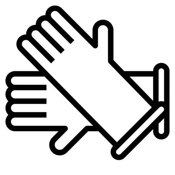 Cleaning Gloves Industrial Icon Outline Style — Stock Vector