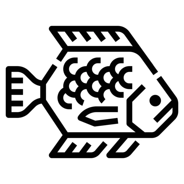 Recetas Carne Pescado Icono — Vector de stock