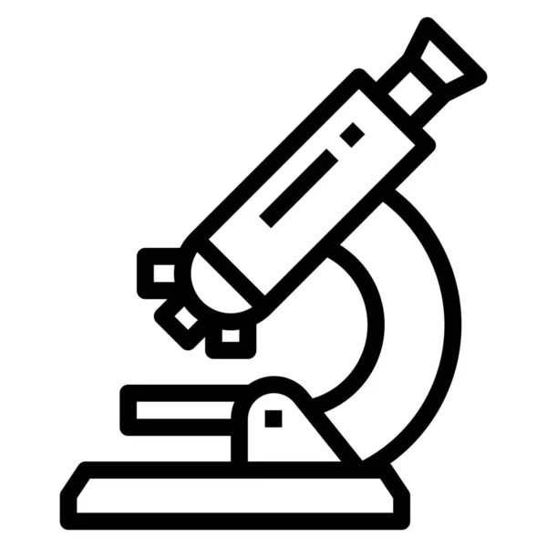 Laboratoriemedicinsk Mikroskopikon Konturstil — Stock vektor