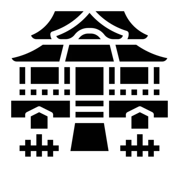 Architectuur Culturen Japan Icoon Solid Stijl — Stockvector