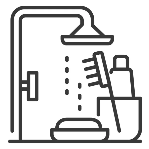 Hygiene Dusche Tootthbrush Symbol — Stockvektor