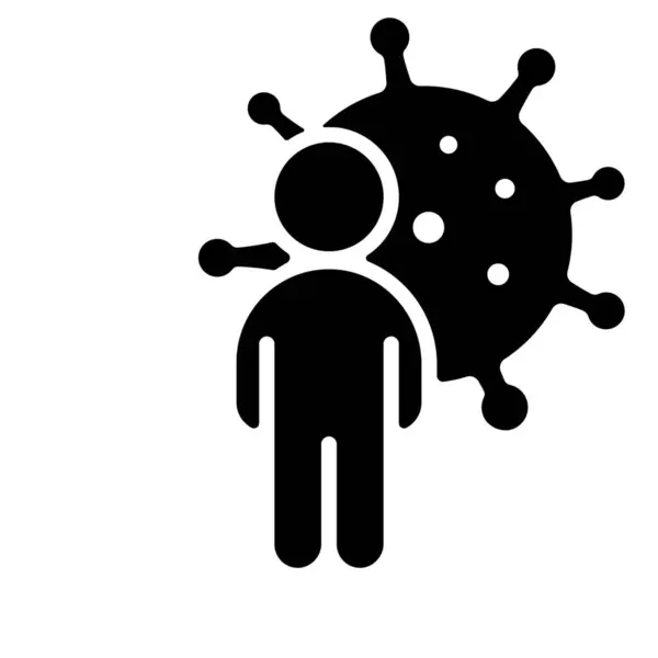 Vorsicht Coronavirus Covid Symbol — Stockvektor