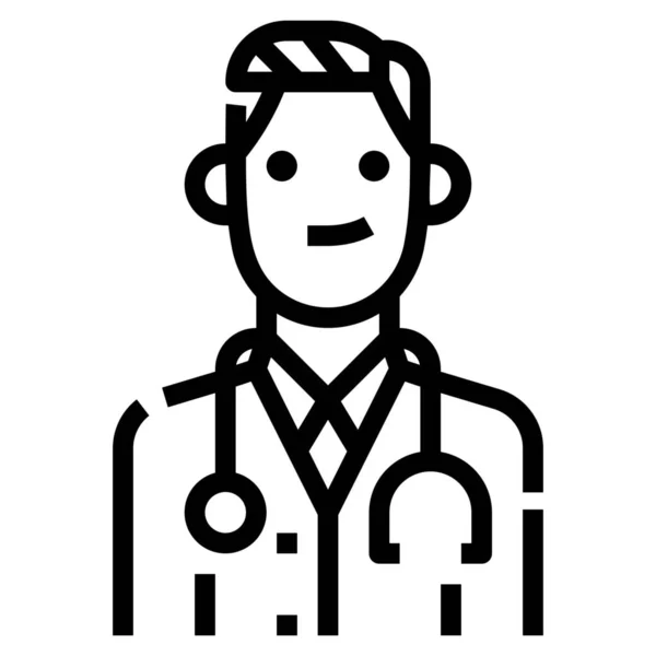 Ikona Lekarza Awatara Kategorii Szpitale Opieka Zdrowotna — Wektor stockowy