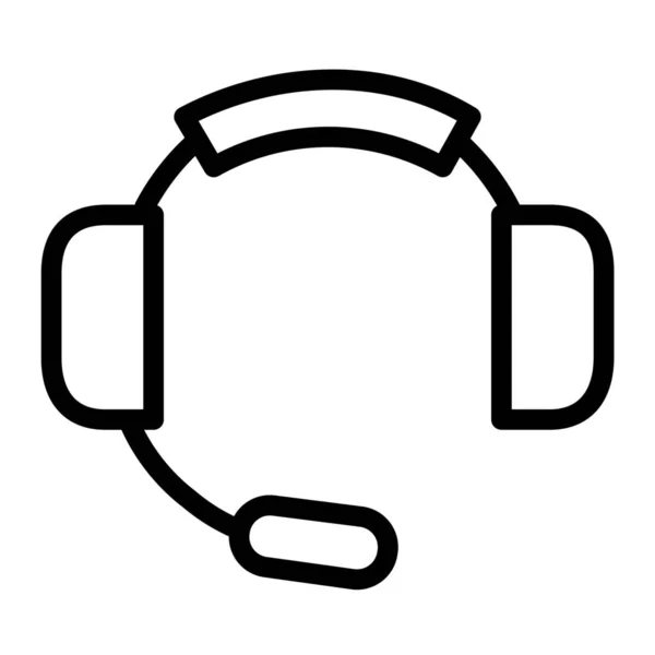 Gaming Kopfhörer Headset Symbol Outline Stil — Stockvektor