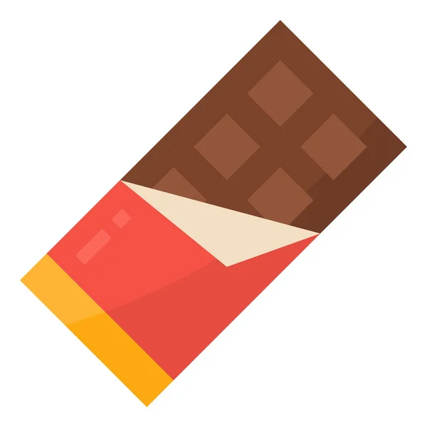 Barra Chocolate Icono Chocolate Categoría Alimentos Bebidas — Vector de stock