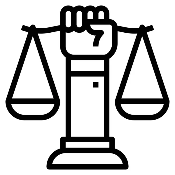 Ikona Prawa Pracy Pracowników Biznesu Zarysie — Wektor stockowy