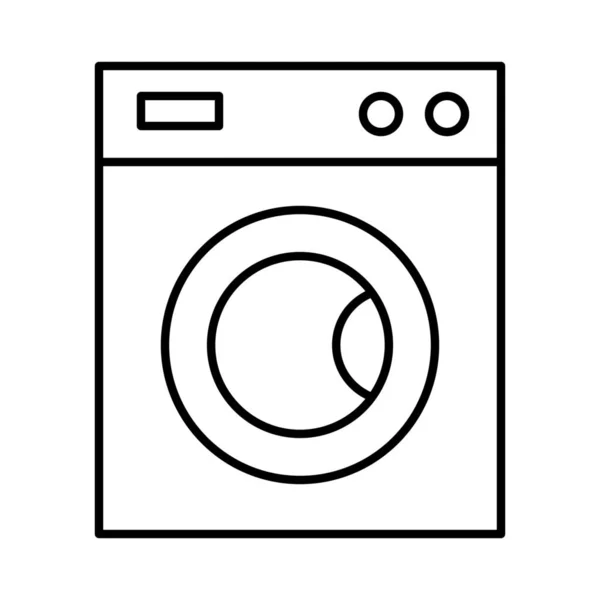 Limpiar Ropa Limpia Icono Del Hogar Estilo Esquema — Vector de stock