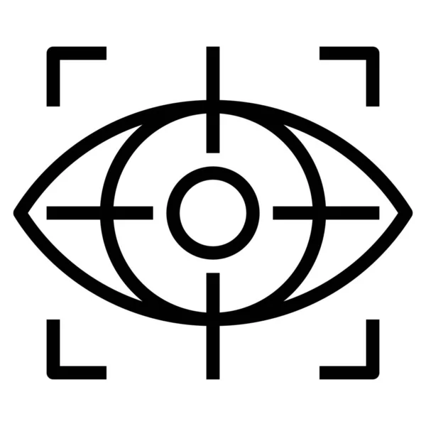 Иконка Объективной Стратегии Миссии Стиле Абрис — стоковый вектор