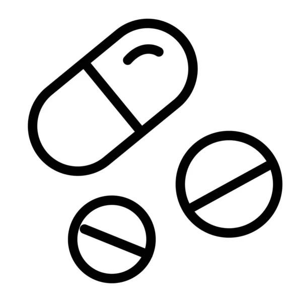 Medicamentos Medicina Pílulas Ícone Hospitais Categoria Cuidados Saúde —  Vetores de Stock