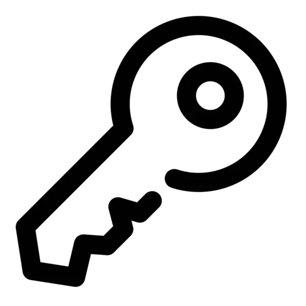 Zugang Zum Home Key Symbol Outline Stil — Stockvektor