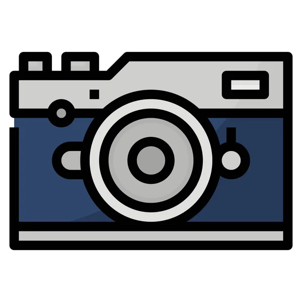 Icono Película Digital Cámara Estilo Contorno Lleno — Vector de stock