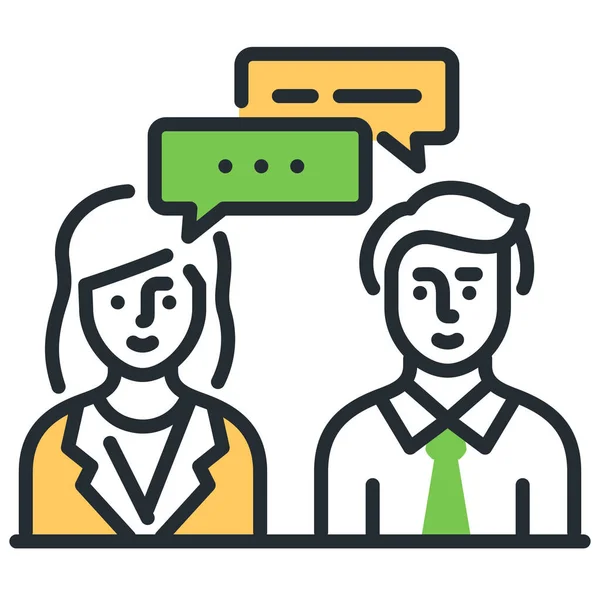 Comunicación Chat Icono Conversación — Vector de stock