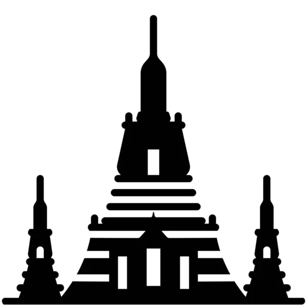 Ikona Budovy Chrámu Watarun — Stockový vektor