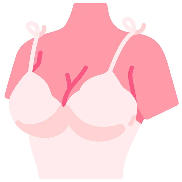 Beautiful Bra Breast Icon Hospitals Healthcare Category — Stock Vector
