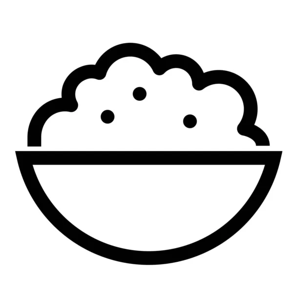 Breakfast Grain Plate Icon — Stock Vector