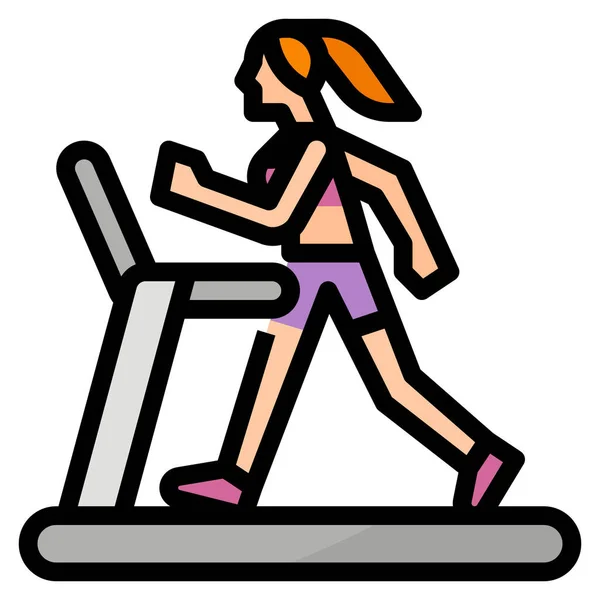 Gimnasio Ejercicio Máquina Icono — Vector de stock