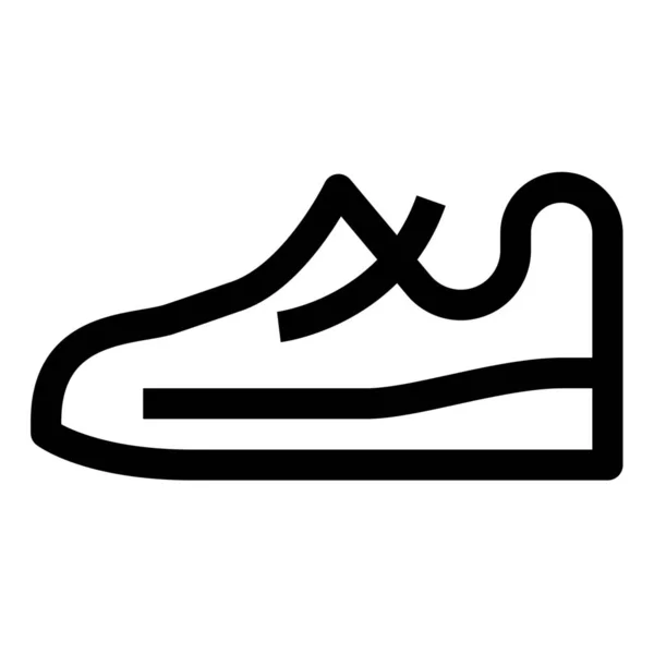 Botas Calzado Zapatillas Icono Estilo Esquema — Vector de stock