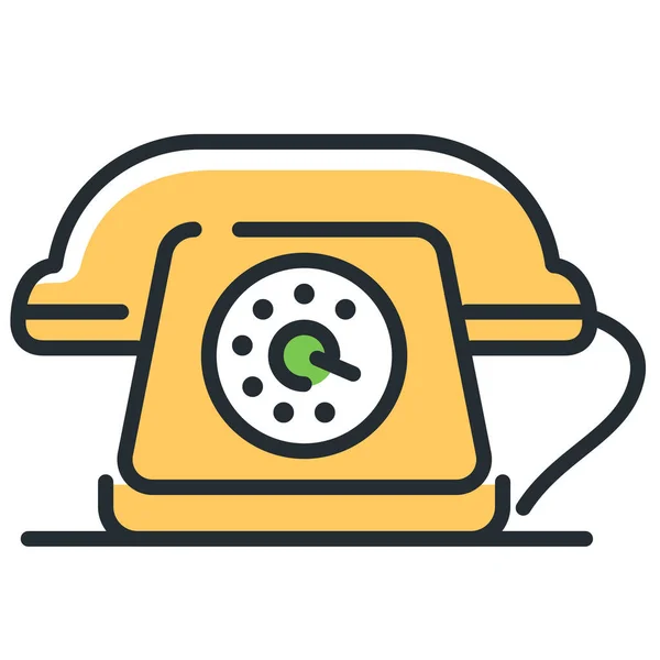 Comunicación Retro Icono Del Teléfono Rotativo — Vector de stock