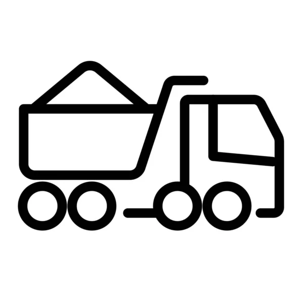 Construction Transportation Truck Icon Outline Style — Stock Vector