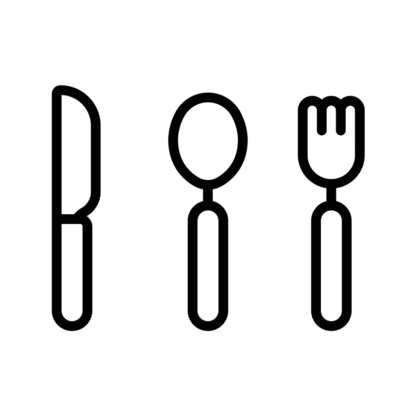 Middag Folk Mat Ikon — Stock vektor
