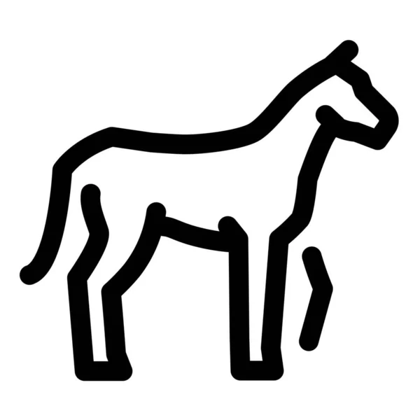 Animal Caballo Mascota Icono — Archivo Imágenes Vectoriales