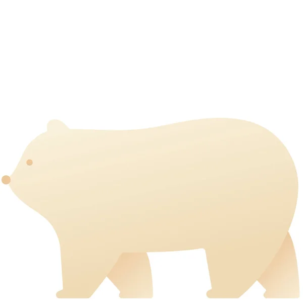 动物熊绒毛图标的光滑风格 — 图库矢量图片