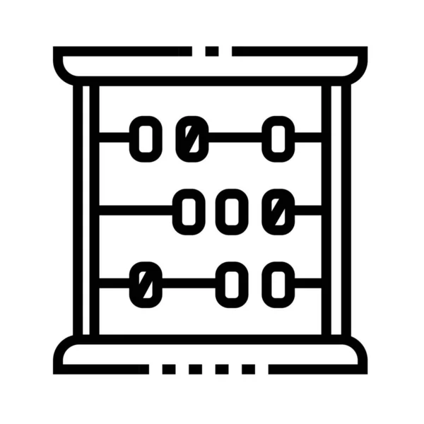 Calculatrice Abaque Icône Dans Style Outline — Image vectorielle