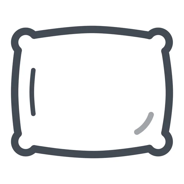 Bed Cushion Home Icon Outline Style — Stock Vector