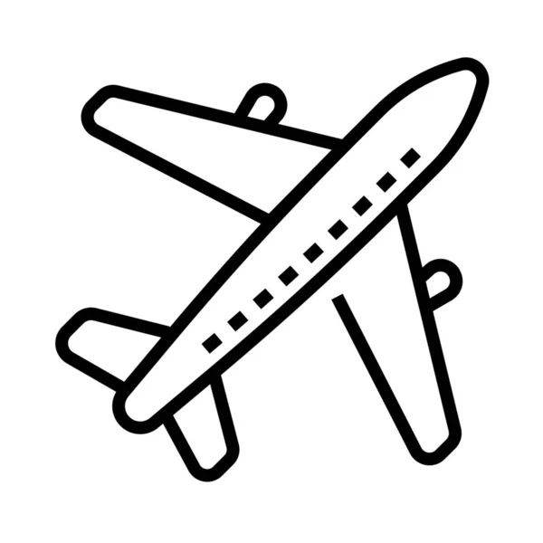 Ikona Samolotu Lotniczego Zarysie — Wektor stockowy