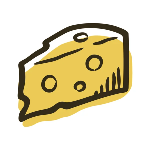 Icono Vaca Cocina Queso Estilo Contorno Lleno — Vector de stock