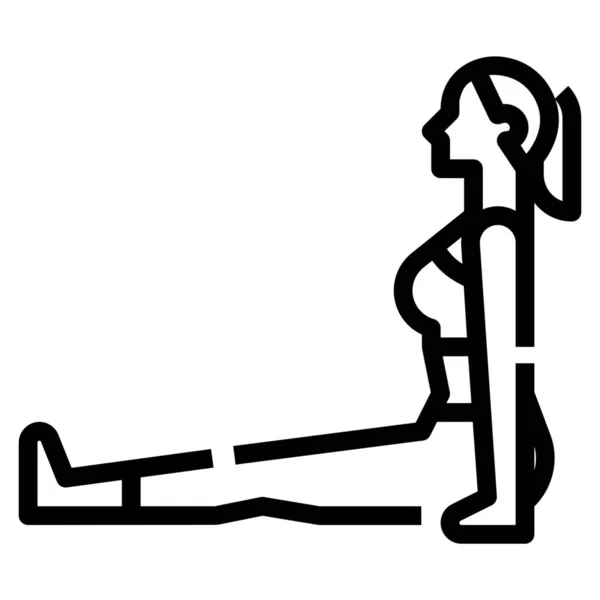 Oefening Poseren Zittend Pictogram Fitness Yoga Dieet Categorie — Stockvector