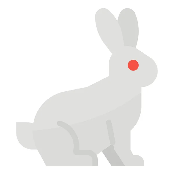 Düz Şekilli Çiftlik Tavşanı Simgesi — Stok Vektör