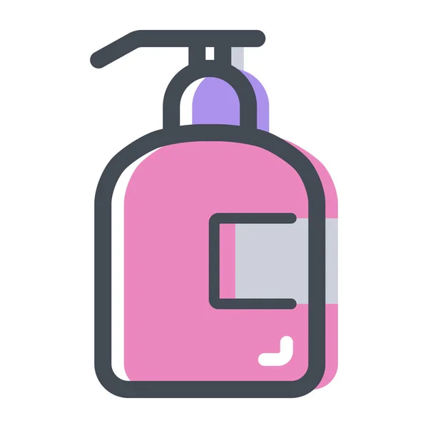 Limpieza Icono Gel Cosmético Estilo Contorno Relleno — Vector de stock