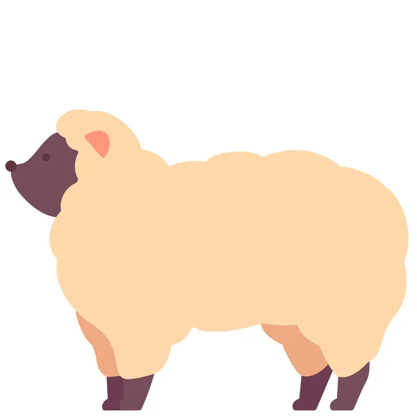 Animal Domestic Farm Icon Flat Style — Stock Vector