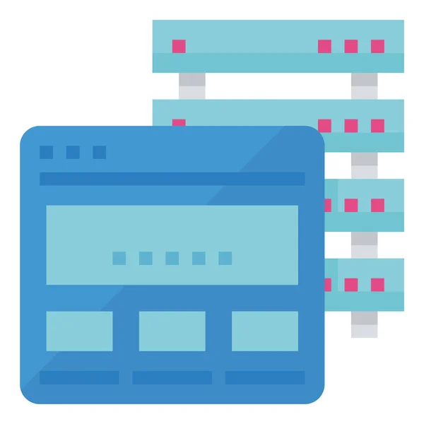 Admin Hosting Server Icon Flachen Stil — Stockvektor