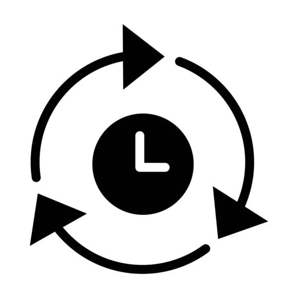 Efficiëntie Interactiemanagement Icoon Solid Stijl — Stockvector