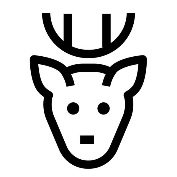 Ikona Zoologiczna Jeleni Zwierząt — Wektor stockowy