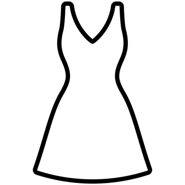 Vestido Vestir Icono Moda Categoría Ropa Accesorios — Vector de stock