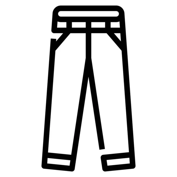 Pantaloni Stoffa Icona Del Pantalone Stile Outline — Vettoriale Stock